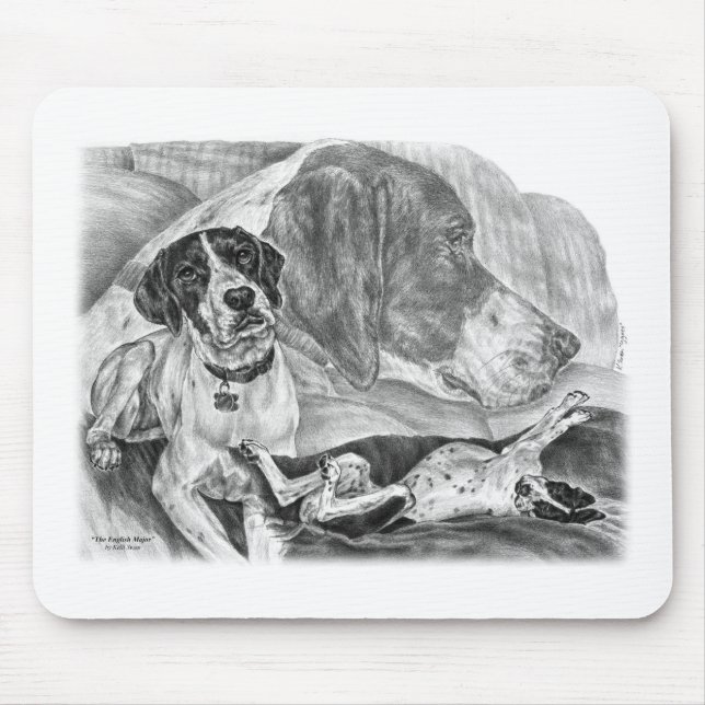 Schwarz-Weiß-Hunde Mousepad (Vorne)