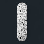 Schwarz-Weiß-Hunde-Muster | Coole Canine Lover Skateboard<br><div class="desc">Schwarz-Weiß-Hunde-Muster mit vielen Hunderassen, darunter Beagle, Mops, Cocker Spanel, Border Collie, Great Dane, French Bulldog, Bloodhound, Yorkshire Terrier, Shiba Inu, Basset Hound, Pit Bull, Bull Terrier, Boston Terrier, Alaskan Klee Kai, Bulldog, Dalmatiner, Bichon Frise, Pointer, Pekingese, Chihuahua, Shih Tzu, Keeshond und Spitz. Eine Vielzahl von Skizzen, die ein paar meiner...</div>