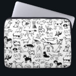 Schwarz-Weiß-Hunde-Muster| Niedlich Canine Lover's Laptopschutzhülle<br><div class="desc">Schwarz-Weiß-Hunde-Muster mit vielen Hunderassen wie Beagle, Mops, Cocker Spanel, Border Collie, Great Dane, French Bulldog, Bloodhound, Yorkshire Terrier, Shiba Inu, Basset Hound, Pit Bull, Bull Terrier, Boston Terrier, Alaskan Klee Kai, Bulldog, Dalmatiner, Bichon Frise, Chihuahua, Shih Tzu, Keeshond und Spitz. Eine Vielzahl von Skizzen, die ein paar meiner eigenen Hunde...</div>