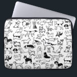Schwarz-Weiß-Hunde-Muster| Niedlich Canine Lover's Laptopschutzhülle<br><div class="desc">Schwarz-Weiß-Hunde-Muster mit vielen Hunderassen wie Beagle, Mops, Cocker Spanel, Border Collie, Great Dane, French Bulldog, Bloodhound, Yorkshire Terrier, Shiba Inu, Basset Hound, Pit Bull, Bull Terrier, Boston Terrier, Alaskan Klee Kai, Bulldog, Dalmatiner, Bichon Frise, Chihuahua, Shih Tzu, Keeshond und Spitz. Eine Vielzahl von Skizzen, die ein paar meiner eigenen Hunde...</div>