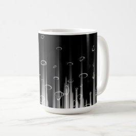 Schwarz-Weiß-Hypnotic-Line-Streaks Art Kaffeetasse