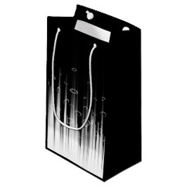 Schwarz-Weiß-Hypnotic-Line-Streaks Art Kleine Geschenktüte