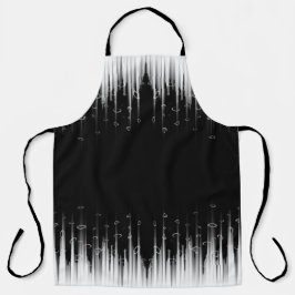 Schwarz-Weiß-Hypnotic-Line-Streaks Art Schürze