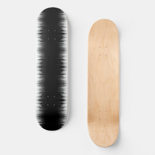 Schwarz-Weiß-Hypnotic-Line-Streaks Art Skateboard