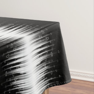 Schwarz-Weiß-Hypnotic-Line-Streaks Art Tischdecke
