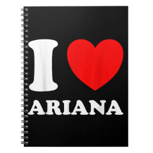 Schwarz-weiß I Liebe Ariana Notizblock