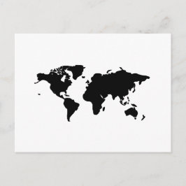 Schwarz-Weiß-Illustration Postkarte
