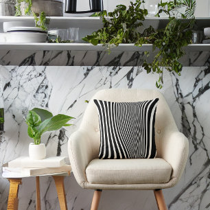 Schwarz-Weiß-Imitate und Curvous- Zebra Print Kissen