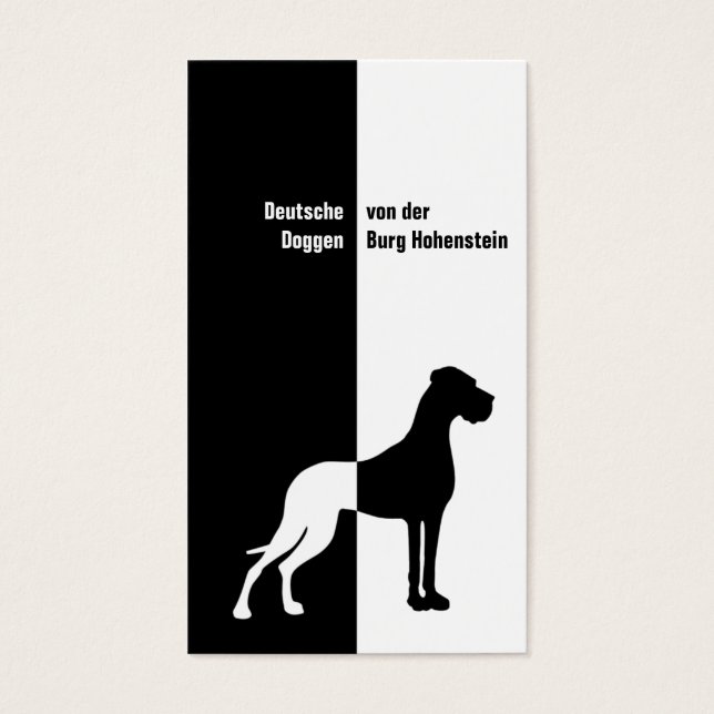 Schwarz weiß Imposant (Vorderseite)