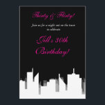 Schwarz-Weiß in den Party Einladungen der Stadt<br><div class="desc">Passen Sie Ihren eigenen Text an. Löschen Sie alle Textbereiche,  die Sie leer verlassen haben möchten. Personalisieren Sie die Vorder- und Rückseite.</div>