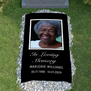 Schwarz-weiß in Love Memory Foto Grave Cover Banner