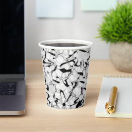 Schwarz-Weiß in Motion Paper Cups Pappbecher