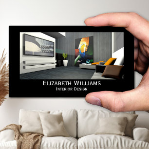 Schwarz-weiß individuelles Fotodesign für Innenräu Visitenkarte