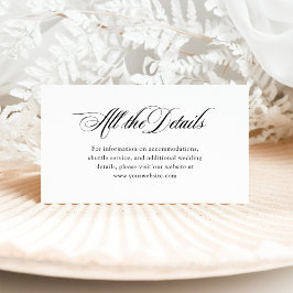 Schwarz-Weiß-Italienische Elegance | Angaben zur H Begleitkarte