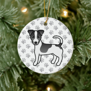 Schwarz-Weiß-Jack für glattes Coat Russell Terrier Keramik Ornament