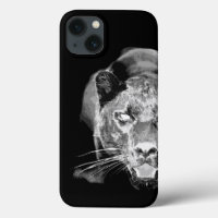 Schwarz-Weiß-Jaguar-Auge