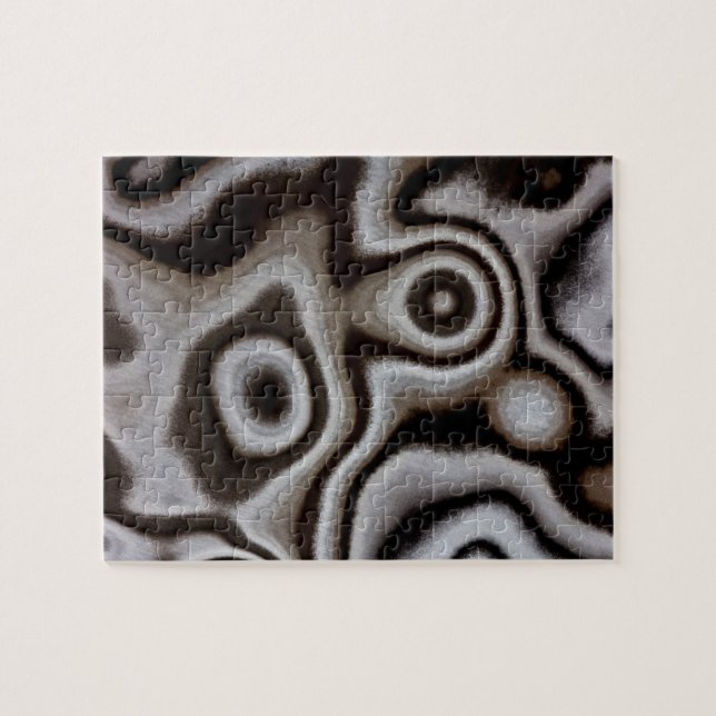 Schwarz-Weiß-Jasper-Stein Puzzle (Horizontal)