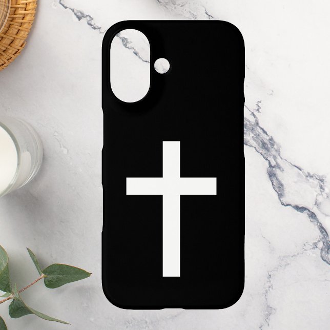 Schwarz-Weiß-Jesus-Christus-Kreuz Case-Mate iPhone Hülle (Von Creator hochgeladen)
