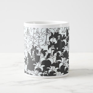 Schwarz-weiß Jumbo-Tasse