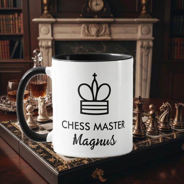 Schwarz-weiß-Kaffeetasse als Geschenk für Schachsp Tasse (chess mug)