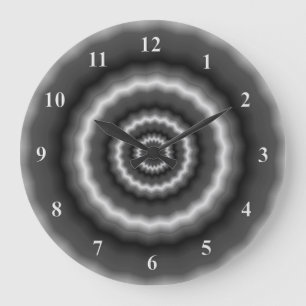 Schwarz-Weiß-Kaleidoskop-Uhr Große Wanduhr