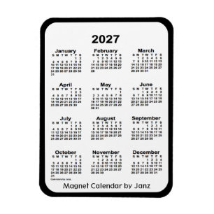 Schwarz-Weiß-Kalender 2027 von Janz Magnet