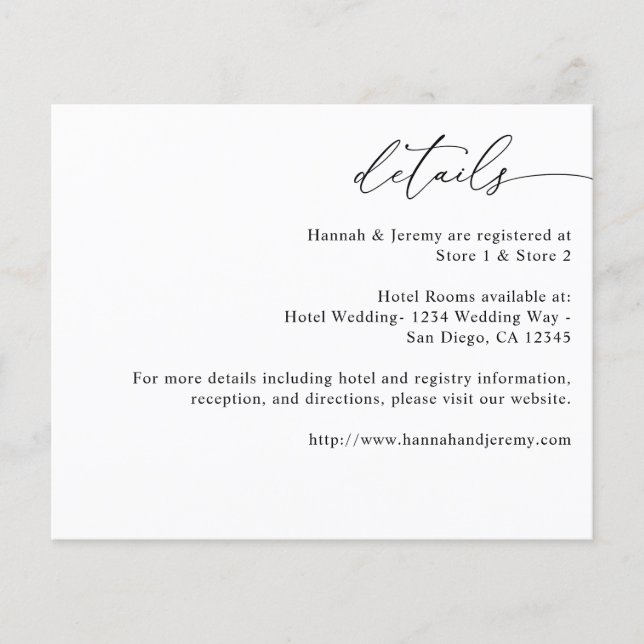 Schwarz-Weiß-Kalligrafie 3 Details Flyer (Vorne)