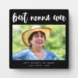 Schwarz-Weiß-Kalligrafie Best Nonna jemals Fotoplatte