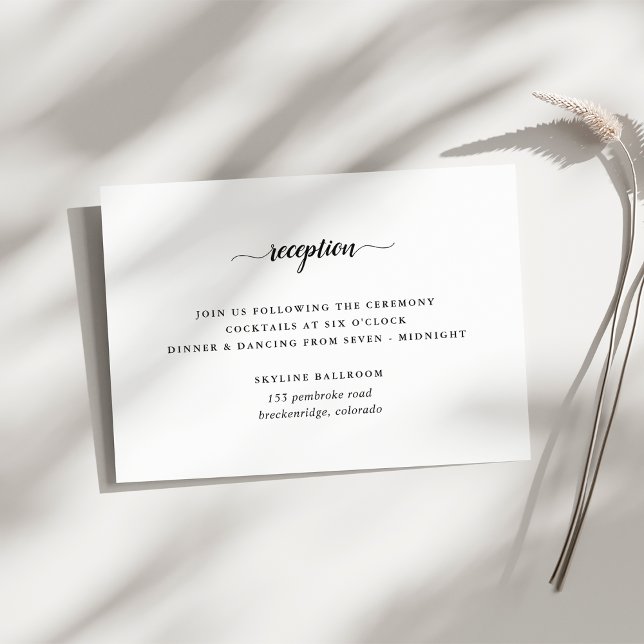 Schwarz-Weiß-Kalligrafie-Hochzeitskarte Einladung (Von Creator hochgeladen)