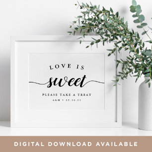 Schwarz-Weiß-Kalligrafie-Hochzeitssongleur Poster