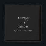 Schwarz-Weiß-Kalligrafie-Signatur-Skript-Hochzeit Magnet<br><div class="desc">Eine elegante schwarz-weiße Kalligraphie Signatur Skript Hochzeitsdesign. Ein minimalistisches Design,  das die Vintage Schriftzeichen-Typografie als Mittelpunkt der Attraktivität nutzt. Ein klassisches Schwarz-Weiß-Kalligraphie-Design,  ideal für alle Arten von Hochzeiten. Klassisches Schwarz-Weiß-Design mit vereinfachenden Gastgeschenk Hochzeiten. Auch die passenden Hochzeitseinladungen und andere Schreibwaren sind verfügbar.</div>