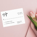 Schwarz-Weiß-Kalligraphie 10 UAWG no Meal RSVP Karte<br><div class="desc">Versenden Sie diese elegante,  Aquarellkalligraphie 10 UAWG no Mahlzeit Karte mit Ihren Einladungen für Hochzeiten und Partys inklusive Graduation Partys mit weißem Hintergrund.</div>