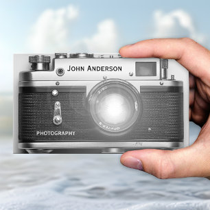 Schwarz-Weiß-Kamera-Fotograf-Geschäftskarte Visitenkarte