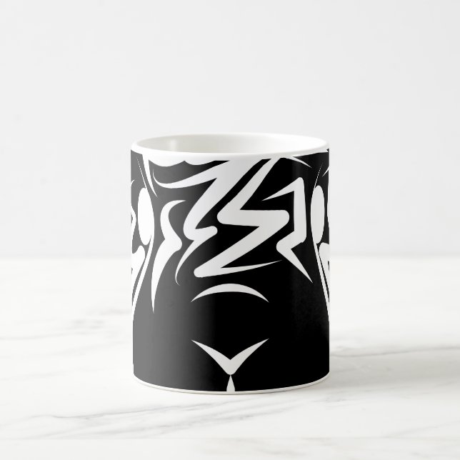 Schwarz-Weiß-Kaninchen Kaffeetasse (Mittel)