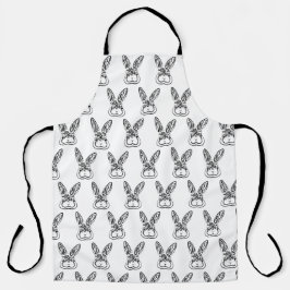 Schwarz-Weiß-Kaninchen Schürze