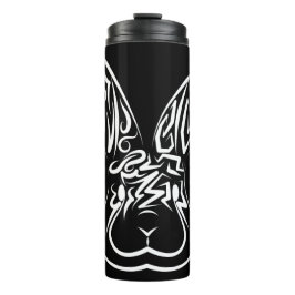 Schwarz-Weiß-Kaninchen Thermosbecher