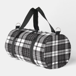 Schwarz-Weiß-Kariert Duffle Bag