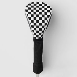 Schwarz-weiß kariert golf headcover