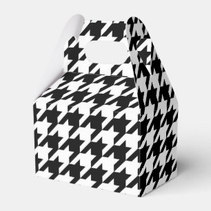 Schwarz-weiß kariert mit Houndstooth-Muster Geschenkschachtel