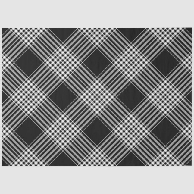 Schwarz-Weiß-Kariert Seidenpapier (Vorderseite)
