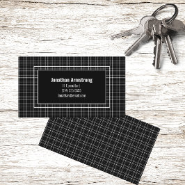 Schwarz-Weiß-Kariert Visitenkarte