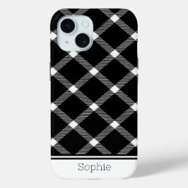 Schwarz/Weiß Karierte Samsung Samsung Case-Mate iPhone Hülle