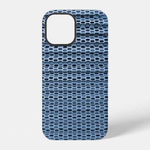 Schwarz-weiß karierter Stoff iPhone 12 Hülle