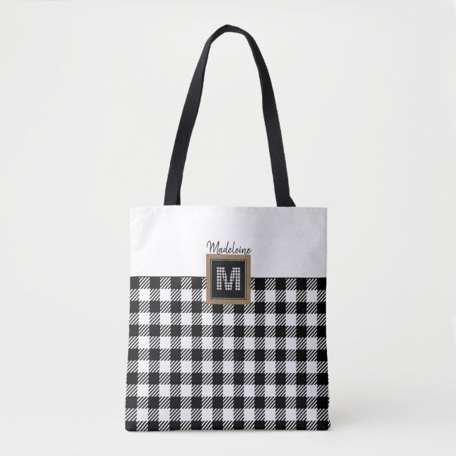 Schwarz-Weiß-Karo Buffalo Kariert Monogram Classic (Vorderseite)