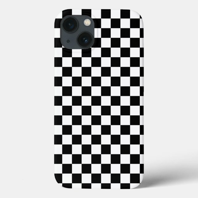 Schwarz-Weiß-Karo Case-Mate iPhone Hülle (Rückseite)