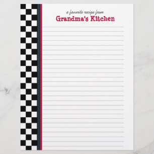 Schwarz-Weiß-Karo mit Red Accent Recipe