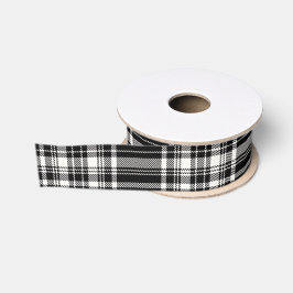 Schwarz-Weiß-Karo Ripsband