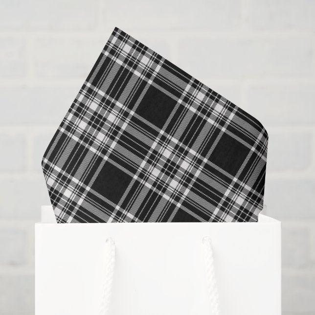 Schwarz-Weiß-Karo Seidenpapier (Geschenktüte)