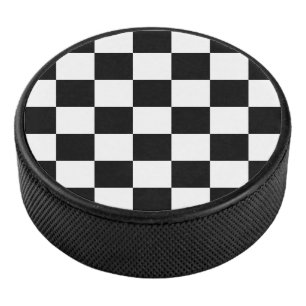 Schwarz-Weiß-Karton Eishockey Puck
