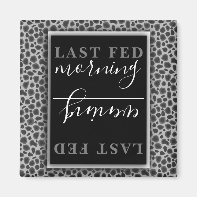 Schwarz-Weiß-Karton Päpse-Tierwerbung Magnet (Vorne)